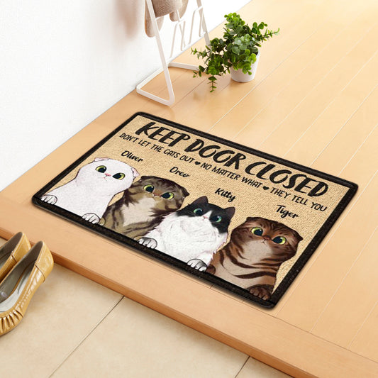Cartoon Retro Cat Door Mat