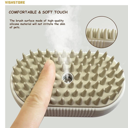 Steam Brush for Dogs & Cats