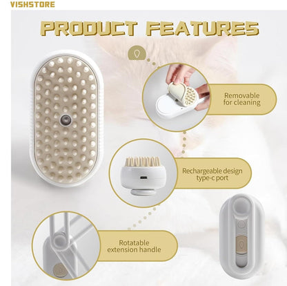 Steam Brush for Dogs & Cats